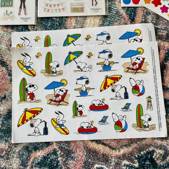 Lot of Stickers Stickabilities Snoopy Current Journaling Scrapbook Bundle - Picture 2 of 5
